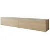 Image de Muebles Slavic Meuble TV Lowboard D 180 cm, meuble TV, table TV, éclairage LED en option, meubles de salon, couleur chêne gay (sans éclairage LED), LOWD1805