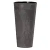 Image de Prosperplast Tubus Slim Effect Pot à Fleurs Pot à béton Design 2en1 avec Pot de Fleurs Rond en Plastique (250 mm, Anthracite)