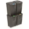 Image de Lot de 4 bacs de recyclage Sortibox 140L Prosperplast Sortibox de couleur grise