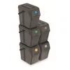 Image de PROSPERPLAST Lot de 5 cubes de recyclage 125L Sortibox en plastique couleur gris, 5x25L