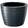 Image de Jardinière basse Maze avec réservoir 22L en plastique couleur anthracite 37,5 (L) x 37,5 (l) x 27,9 (H) cm
