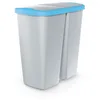 Image de KEDEN Poubelle avec 2 couvercles indépendants 45L Compacta Q duo 48X28X51 cm