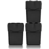 Image de Keden Sortibox Système de tri des ordures, 3 x 20 l, Lot de bacs de recyclage, panier de tri des déchets en plastique (noir)