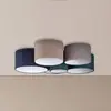 Image de Euluna Plafonnier Boucle à 6 lampes bleu/vert/cappuccino/gris