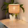 Image de Duolla Lampe à poser Trixi avec structure en fil métallique blanc/beige, tissu, E14