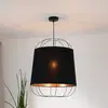 Image de Duolla Suspension Lantern Medium, noir/or, tissu, E27