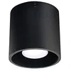 Image de plafonnier applique rond noir culot gu10 diametre 100mm-ALGO GU10 CO-B