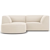 Image de CXL by Christian Lacroix - Canapé d'angle Gauche Velours Charles 3 Places beige - 186x180x69 cm OS