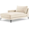 Image de Mazzini Sofas - Méridienne Velours Gauche Venus beige clair - 160x104x90 cm OS