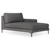 Image de Mazzini Sofas - Chaise Longue Droite Venus gris foncé - 160x104x90 cm OS