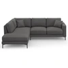 Image de Mazzini Sofas - Canapé d'angle Gauche Venus 5 Places gris foncé - 254x185x90 cm OS