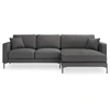 Image de Mazzini Sofas - Canapé d'angle Droit Venus 4 Places gris foncé - 248x160x90 cm OS