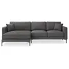 Image de Mazzini Sofas - Canapé d'angle Gauche Venus 4 Places gris foncé - 248x160x90 cm OS