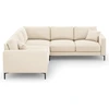 Image de Mazzini Sofas - Canapé d'angle Symétrique En Velours Venus 5 Places beige clair - 250x238x90 cm OS