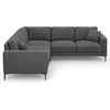 Image de Mazzini Sofas - Canapé d'angle Symétrique Venus 5 Places gris foncé - 250x238x90 cm OS