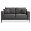 Image de Mazzini Sofas - Canapé Venus 2 Places gris foncé - 158x92x90 cm OS