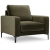 Image de Mazzini Sofas - Fauteuil en velours Venus 1 place Vert - 92x92x90 cm OS