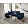 Image de Mazzini Sofas - Canapé d'angle Panoramique (Côté gauche) velours Venus 6 places Bleu Roi - 326x236x90 cm OS