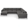 Image de Mazzini Sofas - Canapé Panoramique droit Venus 6 Places gris foncé - 326x236x90 cm OS
