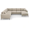 Image de Mazzini Sofas - Canapé Panoramique gauche Venus 6 Places beige - 326x236x90 cm OS