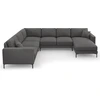 Image de Mazzini Sofas - Canapé Panoramique gauche Venus 6 Places gris foncé - 326x236x90 cm OS