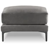 Image de Mazzini Sofas - Pouf Velours Venus gris - 65x65x47 cm OS