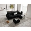 Image de Mazzini Sofas - Pouf velours Venus 1 place Noir - 65x65x47 cm OS