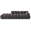 Image de Milo Casa - Chauffeuse Gauche Velours Tropea 4 Places gris foncé - 282x94x63 cm OS