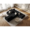 Image de Milo Casa - Chauffeuse Gauche Velours Tropea 4 Places noire - 282x94x63 cm OS
