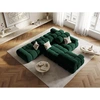 Image de Milo Casa - Chauffeuse Droit Velours Tropea 4 Places vert bouteille - 282x94x63 cm OS