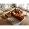 Image de Milo Casa - Chauffeuse Droit Velours Tropea 4 Places terracotta - 282x94x63 cm OS