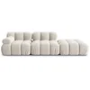 Image de Milo Casa - Chauffeuse Droit Velours Tropea 4 Places beige clair - 282x94x63 cm OS