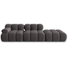 Image de Milo Casa - Chauffeuse Droit Velours Tropea 4 Places gris foncé - 282x94x63 cm OS