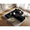 Image de Milo Casa - Chauffeuse Droit Velours Tropea 4 Places noire - 282x94x63 cm OS