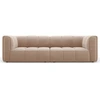 Image de Maison Héritage - Canapé Modulaire Velours Adams 3 Places beige - 226x96x70 cm OS