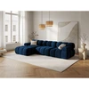 Image de Milo Casa - Canapé Modulable Gauche en Velours Tropea 4 Places bleu roi - 285x157x63 cm OS