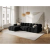 Image de Milo Casa - Canapé Modulable Gauche en Velours Tropea 4 Places noir - 285x157x63 cm OS