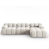 Image de Milo Casa - Canapé Modulable Droit en Velours Tropea 4 Places beige clair - 285x157x63 cm OS