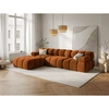 Image de Milo Casa - Canapé Modulaire Velours Tropea 4 Places terracotta - 282x188x63 cm OS
