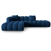 Image de Windsor & Co - Canapé d'angle gauche en Velours Halley 5 places bleu roi - 294x175x70 cm OS