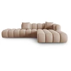 Image de Windsor & Co - Canapé d'angle droit en Velours Halley 5 places beige - 294x175x70 cm OS