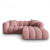 Image de Windsor & Co - Canapé d'angle droit en Velours Halley 3 places rose - 228x175x70 cm OS