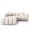 Image de Windsor & Co - Canapé d'angle gauche en Velours Halley 3 places beige clair - 228x87x70 cm OS