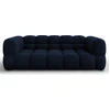 Image de Mazzini Sofas - Canapé Velours Aster 3 Places bleu roi - 214x102x75 cm OS