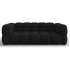 Image de Mazzini Sofas - Canapé Velours Aster 3 Places noir - 214x102x75 cm OS
