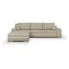 Image de Canapé dangle convertible réversible + coffre de rangement - Tissu Beige - L 289 x P 94/188 x H 88 cm - INDIAN