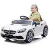 Image de Voiture électrique Mercedes pour Enfants de 3 Ans, Puissance du Moteur 2x30W, Volant avec Son, Ceintures de sécurité (Blanc)