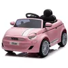 Image de Fiat 500 Voiture électrique pour Enfants de 3 Ans, Puissance du Moteur 2x30W, Volant avec Son, Ceintures de sécurité (Rose)