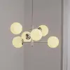 Image de Domiluce Suspension Aurora, chromée, Ø 60 cm, à 6 lampes, verre, E14