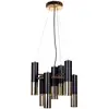 Image de Domiluce Suspension Orino, noir/doré, métal, à 7 lampes, GU10